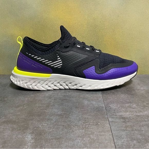 Nike Odyssey React 2 Shield BQ1672-002 Women's Black & Purple Running Shoe Sz 9M - Picture 10 of 16